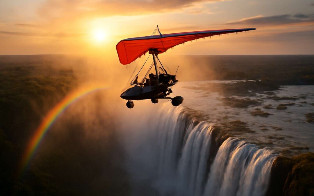microlighting over victoria falls