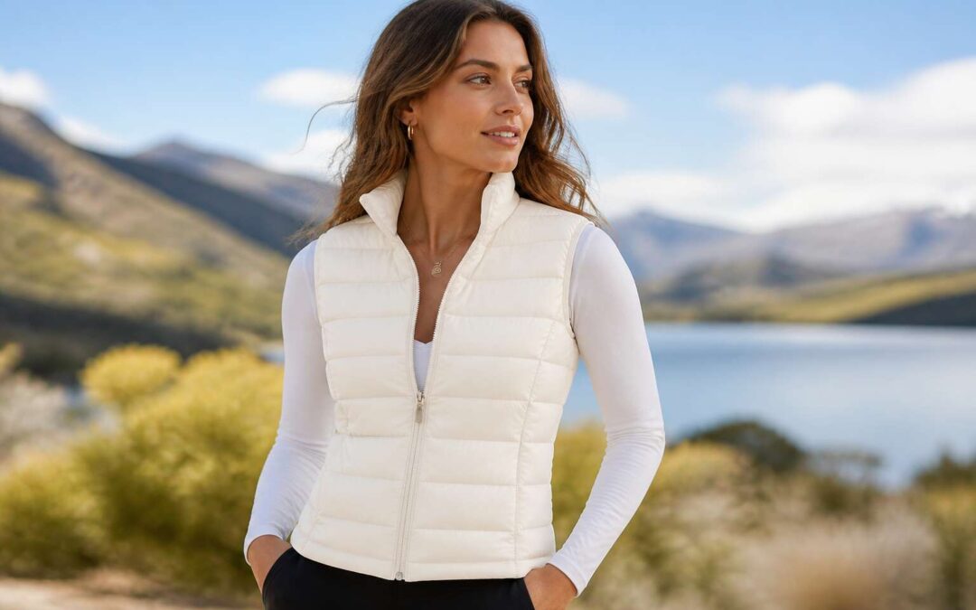The microlight vest m beluga keeps you warm without the bulk.
